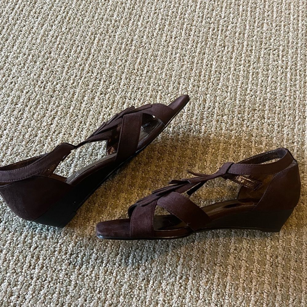 Rampage Brown Ithica Gladiator Wedge Sandals - Picture 9 of 15